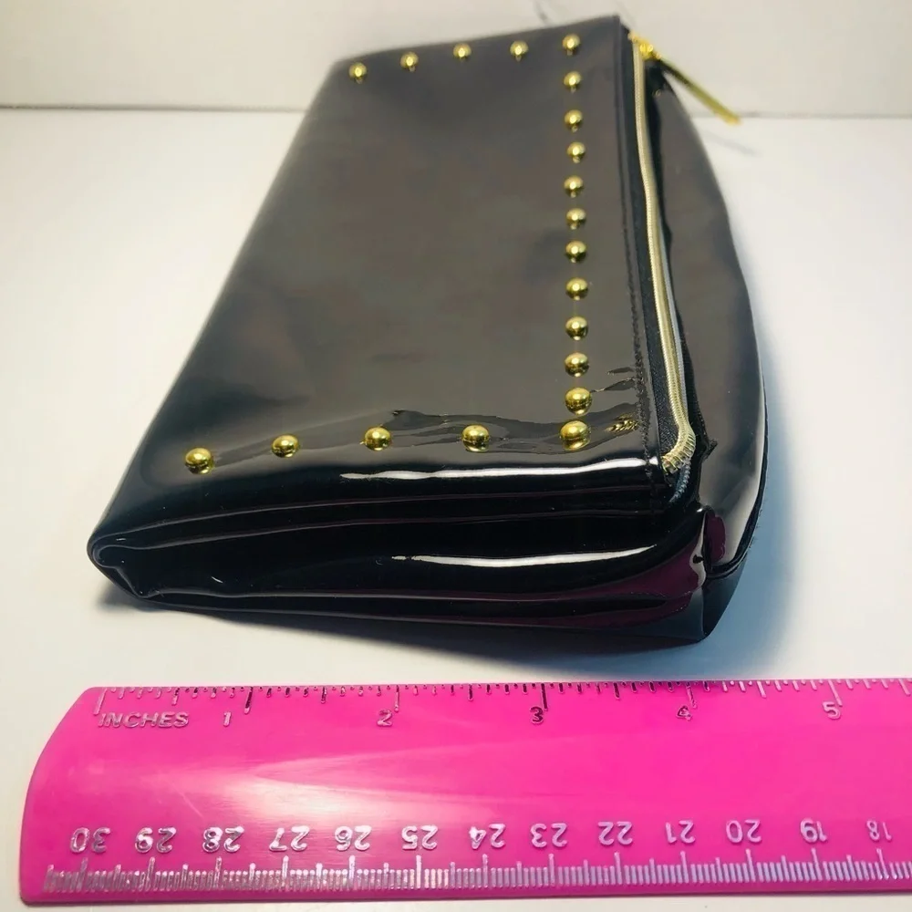 Estee Lauder Make-up Bag/ Clutch With Gold Studs Very Nice!